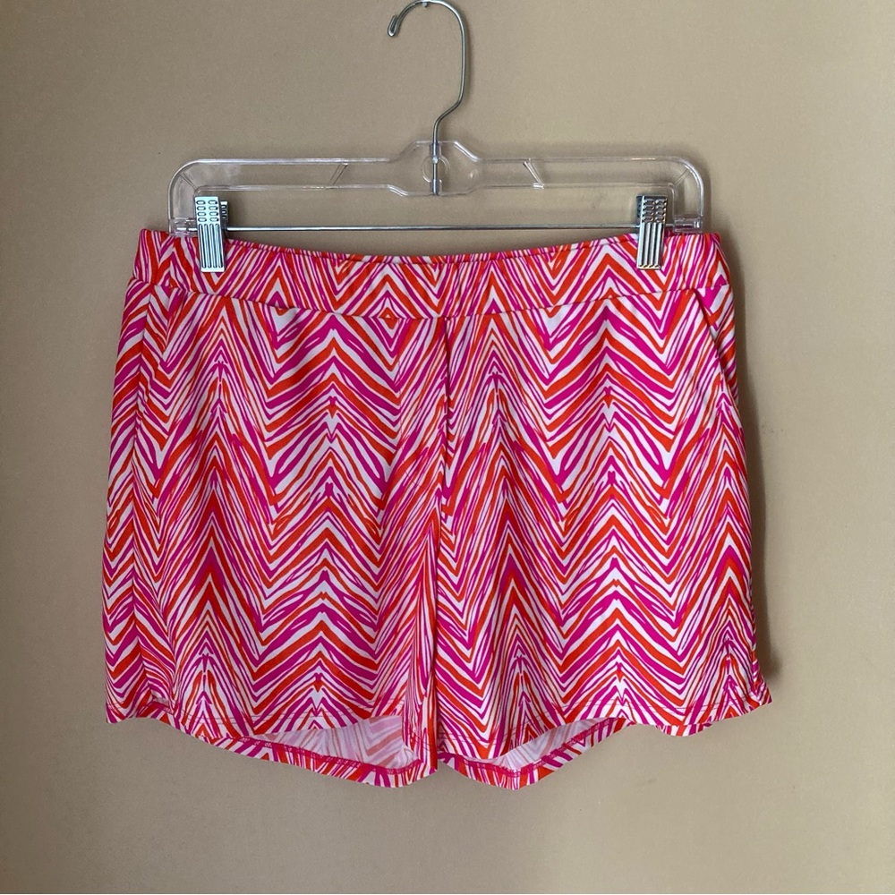 Jude Connally Pink, Orange and White Zig Zag Dress Shorts